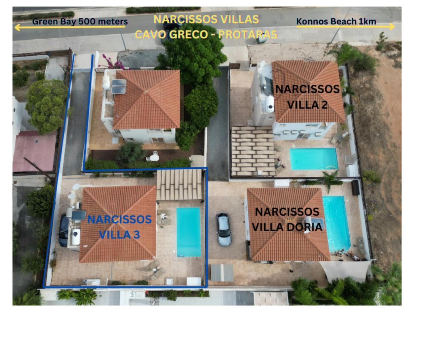 Narcissos Villa 3 Protaras Exterior foto